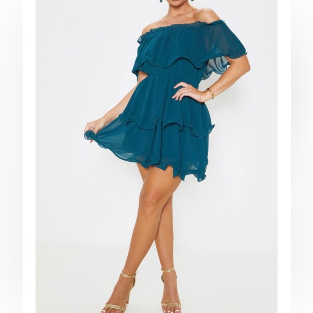 Bardot Ruffle Tiered Dress